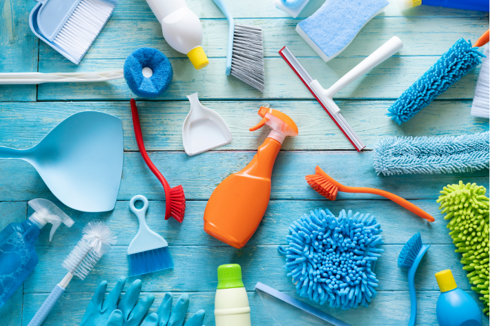 cleaning supplies for a spring clean